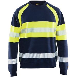 Blåkläder 3459-1762 Multinorm sweatshirt Marine/High Vis Geel