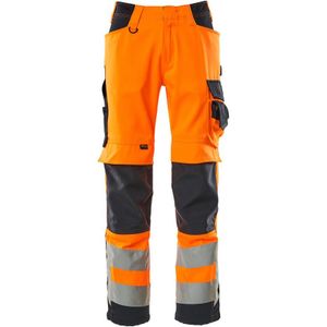 Mascot 15579-860 Broek met kniezakken Hi-Vis Oranje/Donkermarine maat 90C49