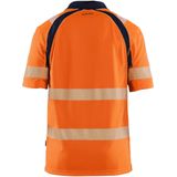 Blåkläder 3595-1013 UV-Poloshirt High Vis High Vis Oranje/Marineblauw maat 4XL