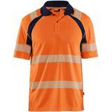 Blåkläder 3595-1013 UV-Poloshirt High Vis High Vis Oranje/Marineblauw maat 4XL