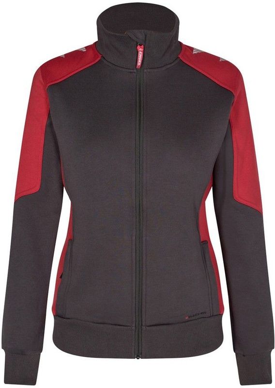 F. Engel 8825 Galaxy Sweat Cardigan Ladies Anthracite/Red maat L
