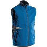 Dassy Fusion Softshell bodywarmer Azuurblauw/Antracietgrijs