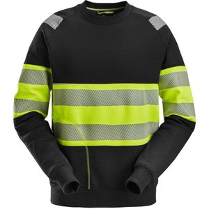 Snickers 2830 High-Vis Klasse 1 Sweatshirt Zwart/High-Vis Geel