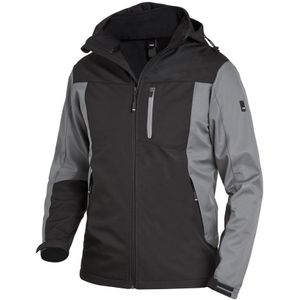 FHB Jannik Softshell-Jack Grijs-Zwart