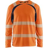 Blåkläder 3599-1013 T-shirt lange mouwen High Vis High Vis Oranje/Marineblauw