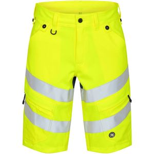 Engel Safety - 6546-314 - Werkshorts - Hi-vis Yellow / Blue Ink