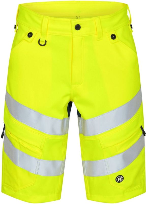 Engel Safety - 6546-314 - Werkshorts - Hi-vis Yellow / Blue Ink