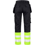 Jobman 2277 Hi-Vis Trousers HP 65227710 - Zwart/Geel