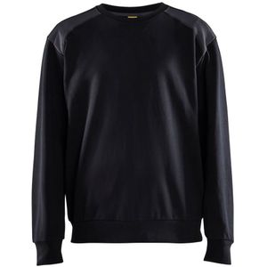 Blåkläder 3580-1158 Sweatshirt bi-colour Zwart/Medium grijs maat XXXL