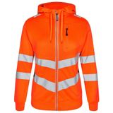 F. Engel 8027 Safety Ladies Sweat Cardigan Orange