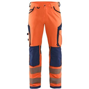 Blåkläder 1197-1642 High Vis Stretch Werkbroek Oranje/Marineblauw