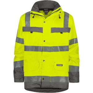 Dassy - Atlantis - Hogezichtbaarheidsparka - Fluogeel/Cementgrijs