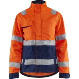 Blåkläder 4903-1811 Dames jack High Vis High Vis Oranje/Marineblauw maat S