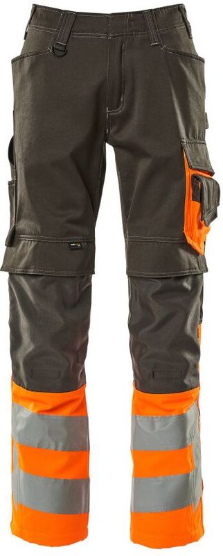 Mascot Safe Supreme Broek met kniezakken 15679-860 - donkerantraciet/hi-vis oranje