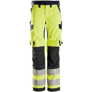 Snickers 6760 ProtecWork High-Vis KL 2 Damesbroek High-Vis Geel/Marineblauw