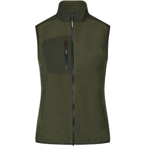 Pro Wear by Id 0747 Bonded fleece vest dames Olijf maat S
