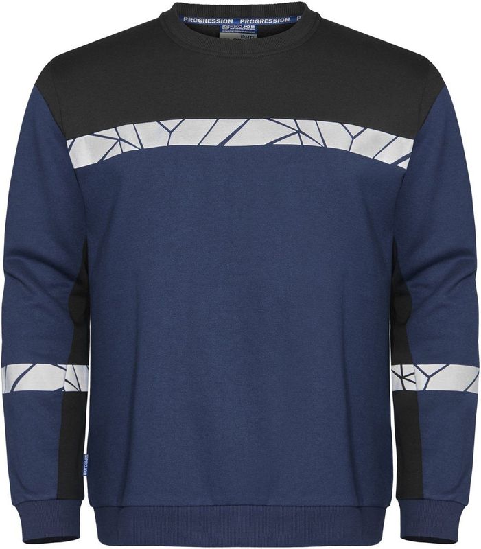 Projob 7101 Sweater Ronde Hals Heren Marine/Zwart maat 4XL