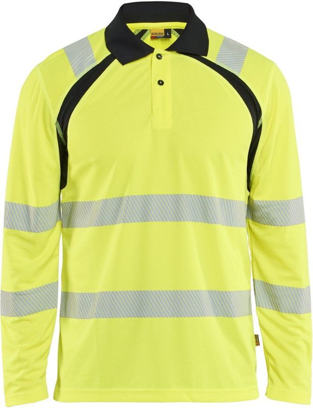 Blåkläder 3598-1013 UV-Poloshirt lange mouw High Vis High Vis Geel/Zwart maat 4XL