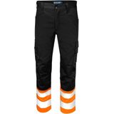 ProJob 6537 SIGNALISATIE STRETCHBROEK MET KNIEZAKKEN EN ISO 20471 KLASSE 1 646537 - Oranje/Zwart - C42
