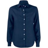 Cutter & Buck Summerland Linen Shirt Dames Donker Marineblauw maat S