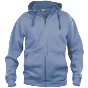 Clique Basic hoody full zip Lichtblauw