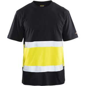 Blåkläder 3387-1030 T-shirt High Vis Zwart/High Vis Geel maat XXL