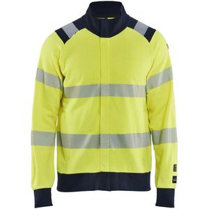 Blåkläder 3461-1762 Multinorm Sweatshirt met rits High Vis Geel/Marineblauw