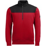 FHB Rob Zip-Sweatshirt Rood-Zwart