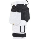 Blåkläder 7233-1832 Dames schildersshort met stretch Wit/zwart maat C32
