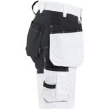 Blåkläder 7233-1832 Dames schildersshort met stretch Wit/zwart maat C32