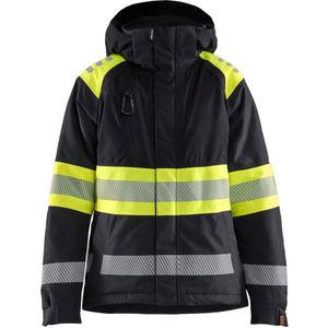 Blåkläder 4470-1977 Dames Winterjas High Vis Zwart/High Vis Geel maat XXL