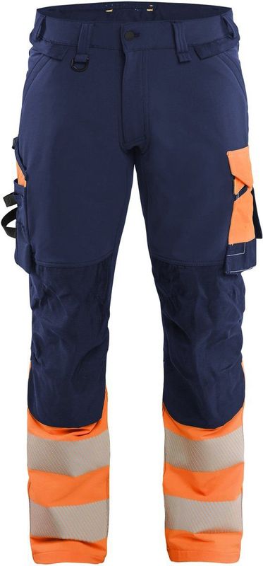 Blåkläder 1126-1648 High Vis werkbroek 4-weg stretch Marineblauw/Oranje maat C144