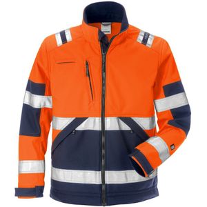 Fristads High vis softshelljack klasse 2 4083 WYH Hi-Vis oranje/marineblauw