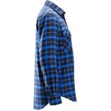 Snickers 8516 AllroundWork Licht Flanellen Shirt Marineblauw/Blauw