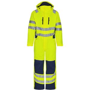 F. Engel 4946 Safety Winter Boiler Suit Yellow/Blue Ink