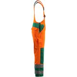 Mascot 07169-860 Amerikaanse overall met kniezakken Hi-Vis Oranje/Groen maat 90C52