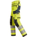 Snickers 6268 Stretch Work Trousers Holster Pockets High-Vis Class 2 High-Vis Geel/Marineblauw maat 44