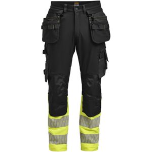 Jobman 2392 Hi-Vis Craftsman Trousers Stretch Hp Heren Zwart/Geel maat C52