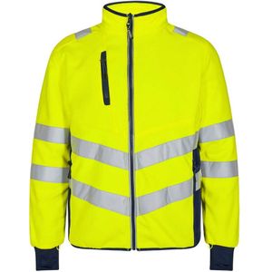 F. Engel 1192 Safety Fleece Jacket Yellow/Blue Ink