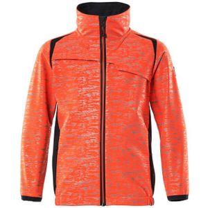 Mascot 19902-291 Softshell jas voor kinderen  Hi-Vis Rood/Donkermarine