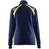 Blåkläder 3403-1158 Dames sweatshirt halve rits Visible Marine/High Vis Geel