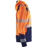 Blåkläder 3546-2528 Hooded sweatshirt High Vis Oranje/Marineblauw
