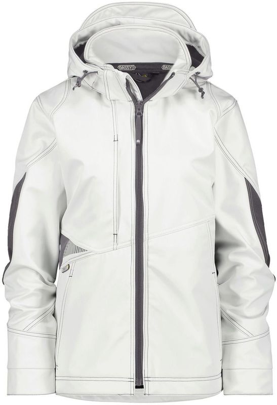 Dassy Gravity Women Softshelljas voor dames Wit/Antracietgrijs maat XS