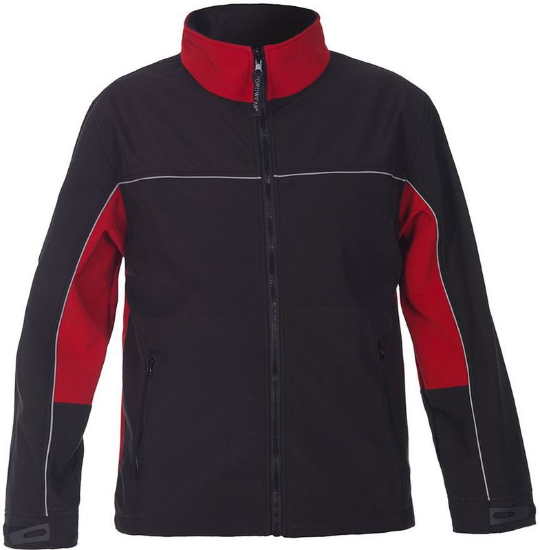 Hydrowear softshell Rio Zwart/Rood maat S