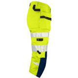 Jobman 2217 Hi-Vis Long Shorts Geel/Navy