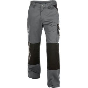 Dassy Boston Tweekleurige werkbroek met kniezakken Cementgrijs/Zwart 245gr maat 50