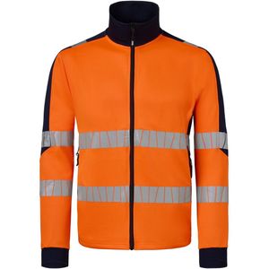 HAVEP 10081 Sweatvest High Visibility+ Fluo Oranje/Marine maat L