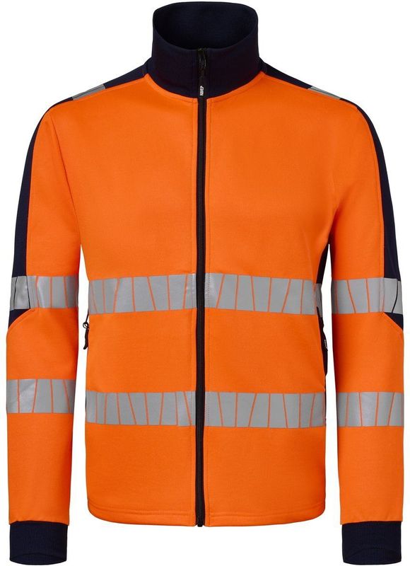 HAVEP 10081 Sweatvest High Visibility+ Fluo Oranje/Marine maat L
