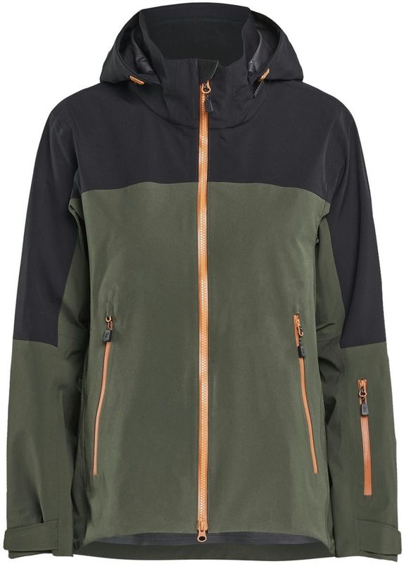 Blåkläder 4708-1916 Dames Shell Jack stretch Woudgroen/Roest maat L