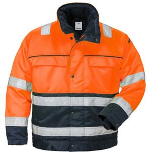 Fristads High vis winterjack klasse 3 444 PP Hi-Vis oranje/marineblauw